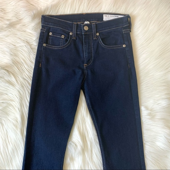 RAG & BONE Mid Rise Crop Flare Jeans in RIVINGTON WASH SIZE 24 - Picture 9 of 14
